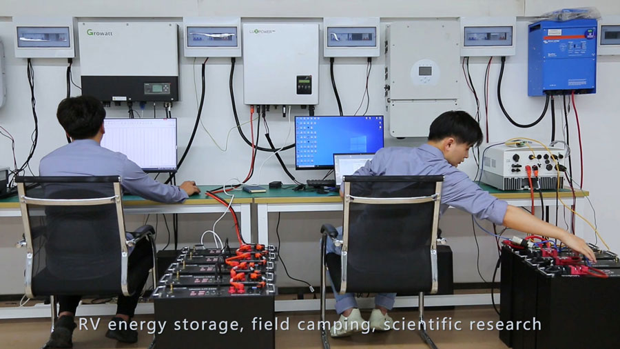 welson factory producing line testing battery