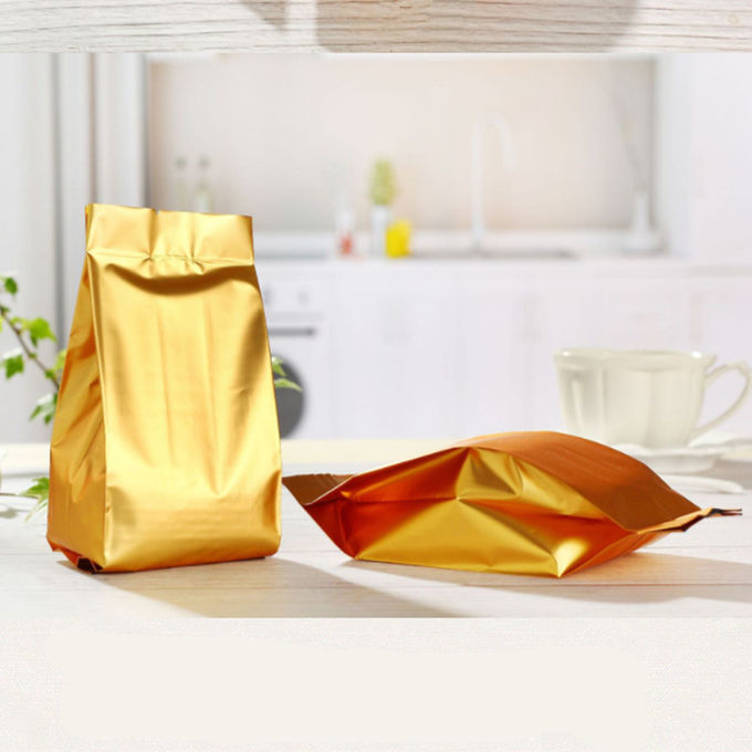 Tin tie tea pouch bag, coffee bean packaging stand up k kraft paper tea paper bag with window Cookie choco pouch