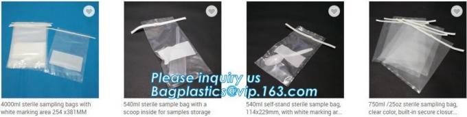 free-standing sterile sample bags for sample transport and storage, lab sterile sampling blender bag with filter, BAGEAS 4