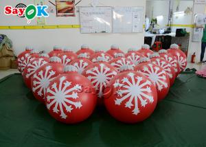 China 0.6m Small Xmas Ornaments PVC Inflatable Balls Outdoor Hanging Decorated Ball on sale 