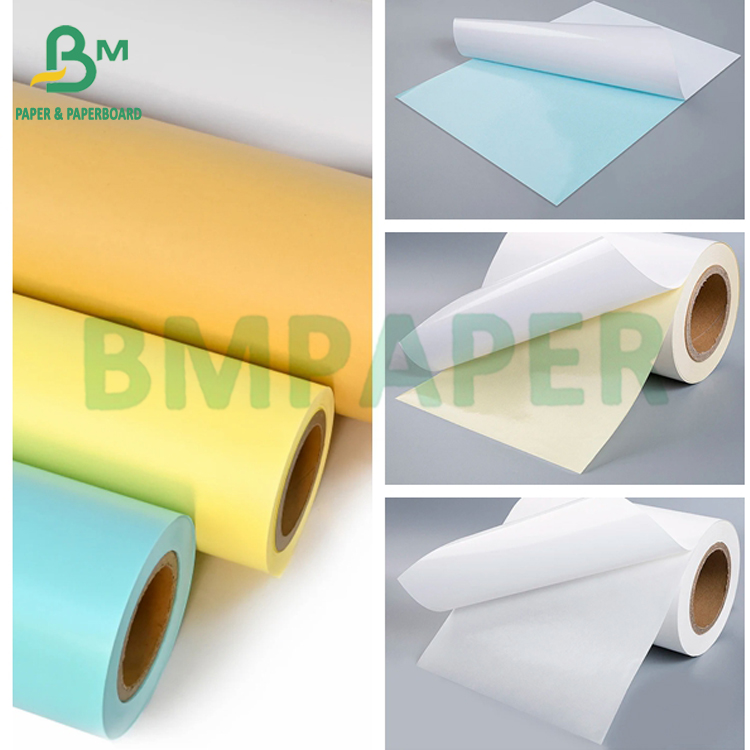 Kraft Color Silicon One Sided Coated Release Paper 60GSM 80GSM For Sticker 