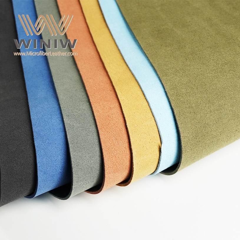 Colorful Synthetic Microsuede Leather Upholstery Fabric For Sofas