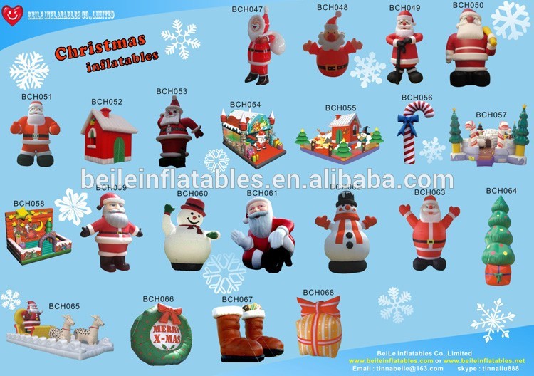 Hot sale inflatable deer car and Christmas man decorations for family