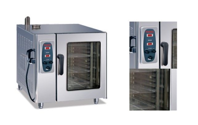 18.5kw Commercial Convection Steam Oven , 380V Multifunction Steam Oven 2 Doors Double Lock