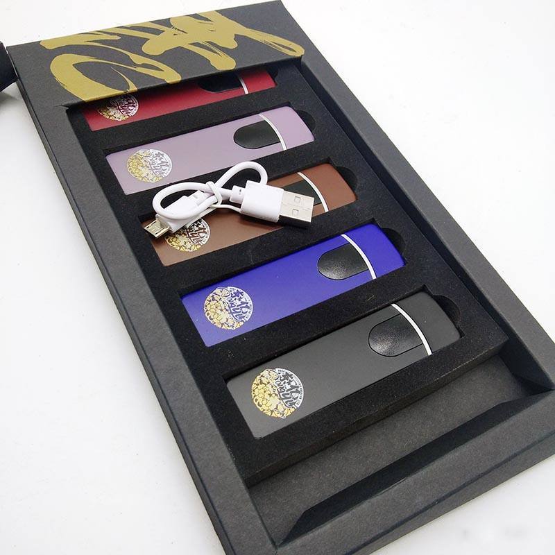 Hot Sale Best Design Fashion Cigarette Lighter for USB Plastic Windproof Electronic Fingerprint Cigarette Smoking Lighter with Competive Price