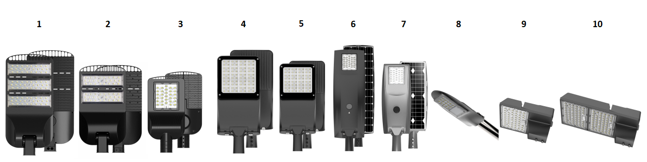 High Lumens 160lm/W Waterproof LED Street Lighting 50W IP66 60Hz With Aluminum Material 7