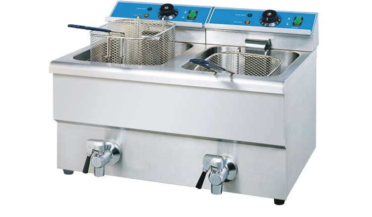 Hot-selling new industrial double commercial potato deep tanks fryer