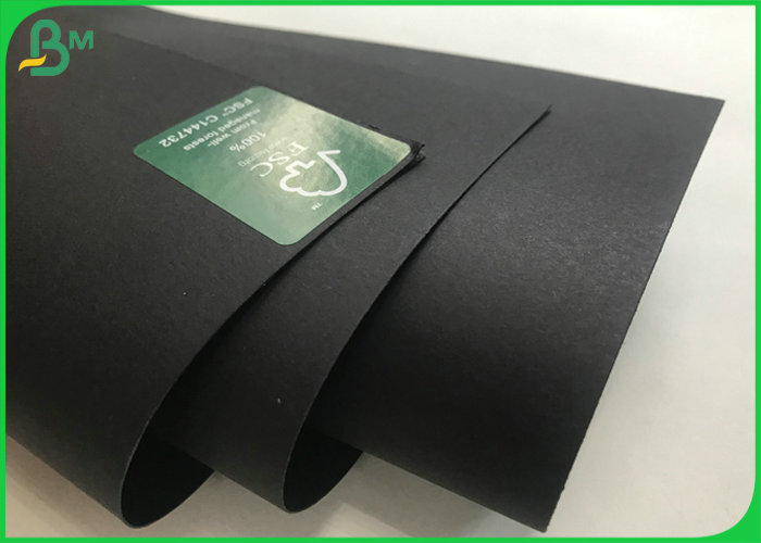 180gsm To 500gsm Recycled Pulp Uncoated Stationery Solid Black Paperboard Roll 