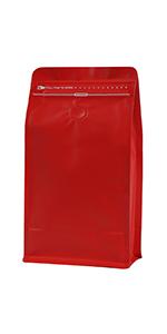 red coffee bags