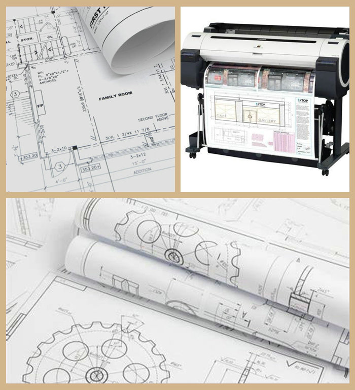 Large Format 75gsm Plotter Paper For Architect Drawings 36'' 48'' x 150' 