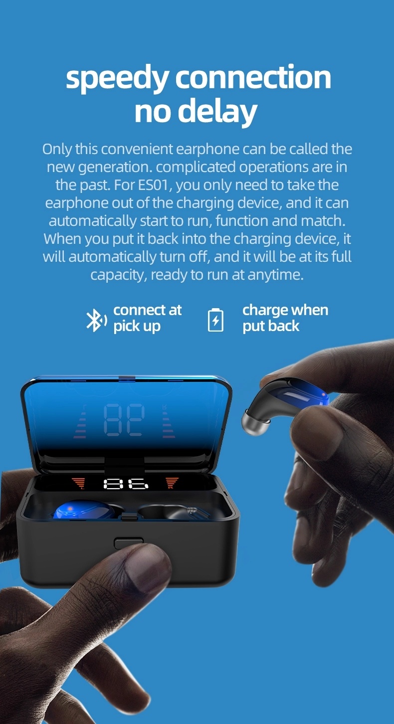Hot Sale Bluetooth 5.0 Gaming Earphones Sports Waterproof Tws Earbuds