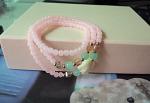 Fashion woman pink glass crystal bracelets