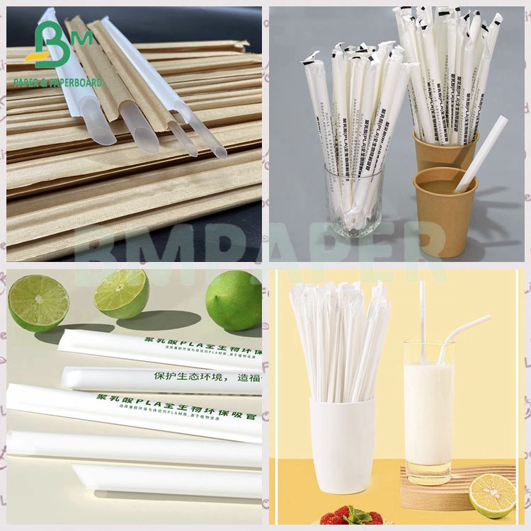Custom Color Printing Food Grade Drinking Straw Wrapping Paper