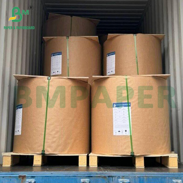30 - 60gsm Machine Glazed MG Kraft Paper White Brown For Food Bags