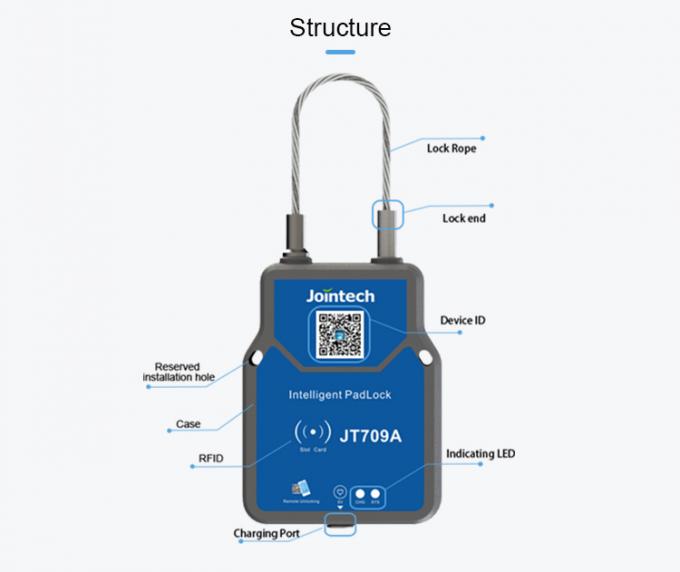 JT709A Smart Container GPS Tracking Padlock For Supply Chain Distribution Logistics 3