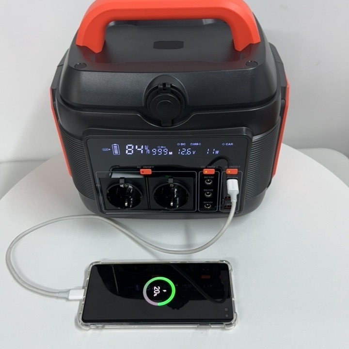 The Latest 600W Home Sine Wave Energy Storage Power Portable Car Charging Station with LED Lights Camping Mobile Generator