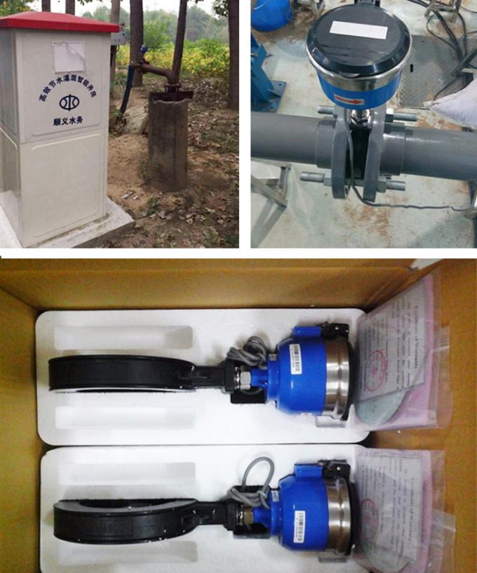 Agricultural Irrigation Water Meter , IP68 Battery Powered Ultrasonic Water Flow Meter