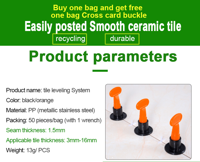 Buy One Get One Free Recyclable Ceramic Tile Leveler Tile Leveling System Tools