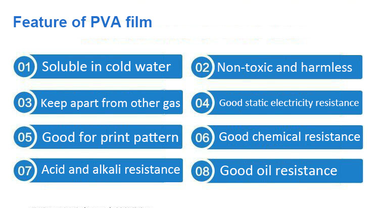 PVA film to produce imitation marble pva water soluble film packaging OEM
