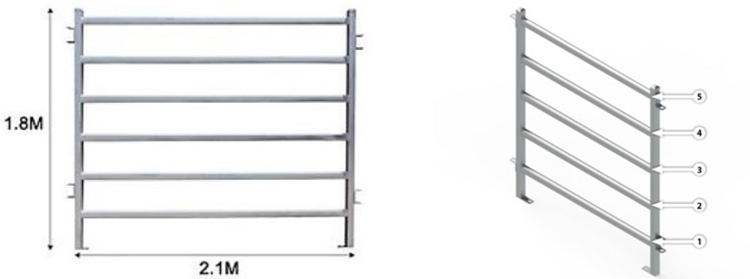 Best Price Hot Dipped Galvanized Cattle Livestock Panel For Sale
