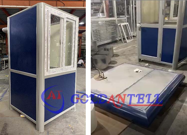 Portable Window 2M Steel Prefab Security Guard House Flexible 0
