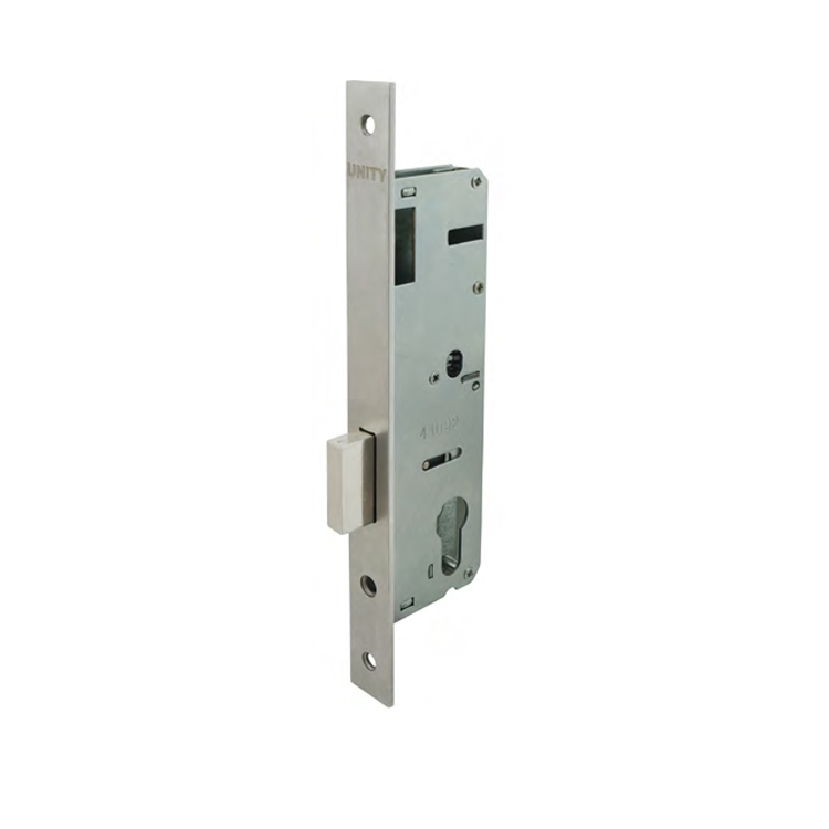 Narrow stile mortice door lock with latch for passage