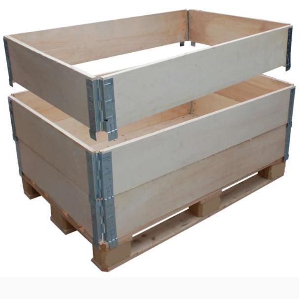 Customized Dimension Foldable Wooden Box with Pallet Collars