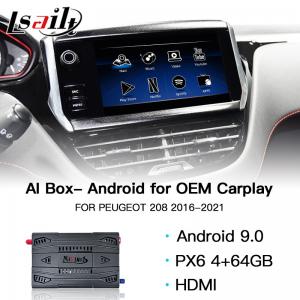 China USB Carplay Car AI Box 4GB 64GB HDMI Android 9.0 For Peugeot 208 GPS Navigation on sale 