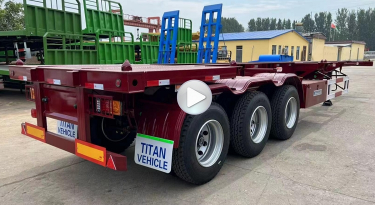 Tri Axle 40 Foot Shipping Container Chassis Trailer for Sale in Congo Boma