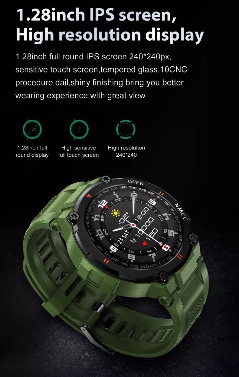 Mutiple Sports IP67 Waterproof Pressure Oxgen Tracking Suit for People K2 Sports Smartwatch