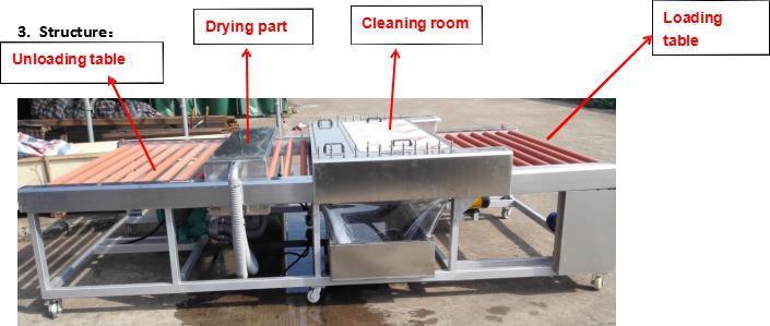 Simple and Easy to Operate Horizontal Glass Washing Dryer / Glass Deep Processing Machine / Glass Washing Dryer