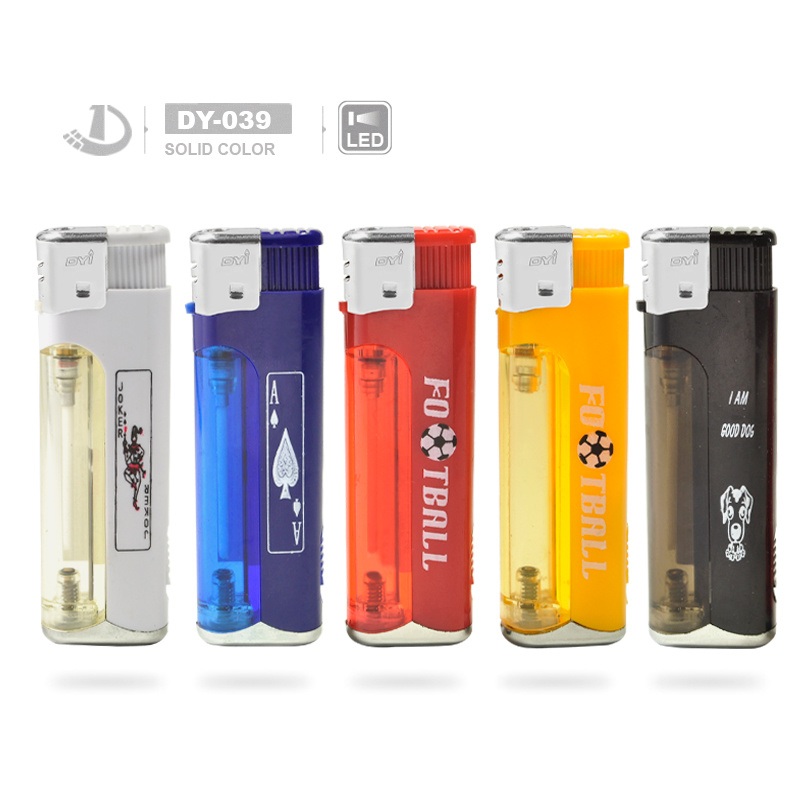 Hot Sale Cheap Chinese Smoking Gas Refillable Electronic LED Lighter