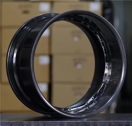 21 inch Carbon fiber film Custom Forged 2 Piece Wheel Black barrel