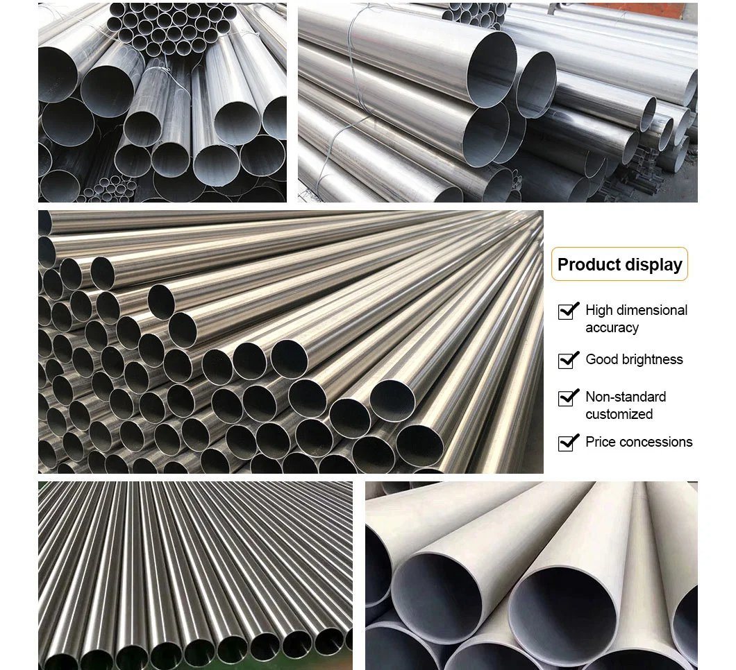 ASTM 201 304 304L 316L Corrosion Resistant Round Polished Seamless/Welded Stainless Steel Pipe and Tube Prices