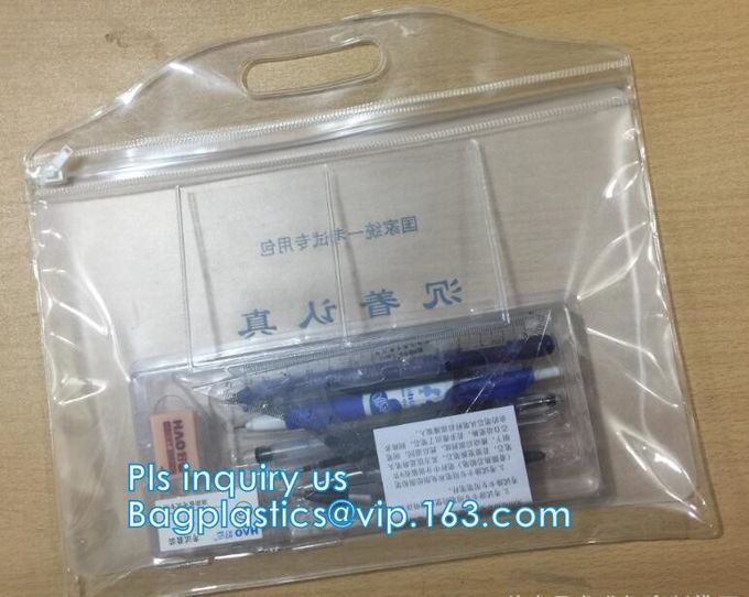 Cosmetic K Clear Bubble Bags/Hot Sale Slider Zipper Bag, Slider Hook Hanging Zipper Bag, Slider Zipper PVC Pencil 6