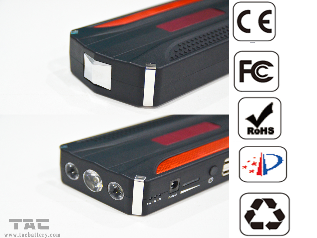 2015 Latest 4 USB Output Car Jump Starter with Hammer and Safe Light