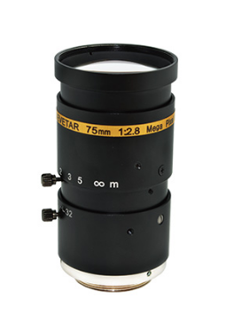 Machine Vision Lens 1/1.8" F2.8-16C 75mm 3 Megapixel C Mount Manual Iris Lens for Industrial camera Security
