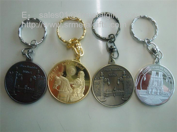 metal coin token key holder key rings