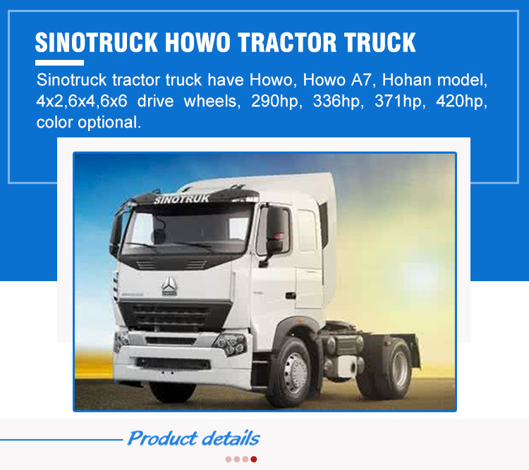 Used Trucks Sinotruk HOWO Heavy Duty Trailer Head Tractor Truck Price for Sale