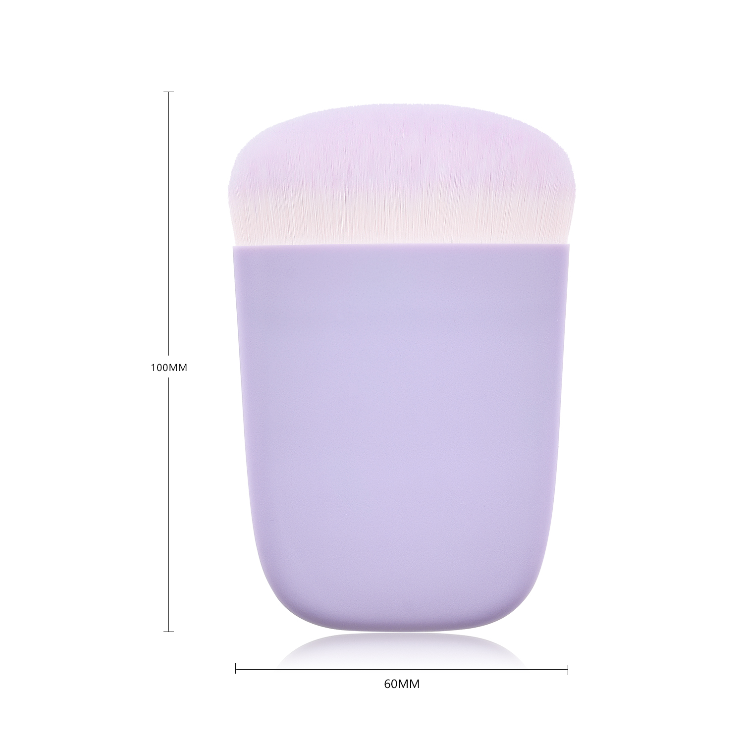Free Sample Factory Customization Price Professional Synthetic Single Purple Flat Edge Makeup Brush