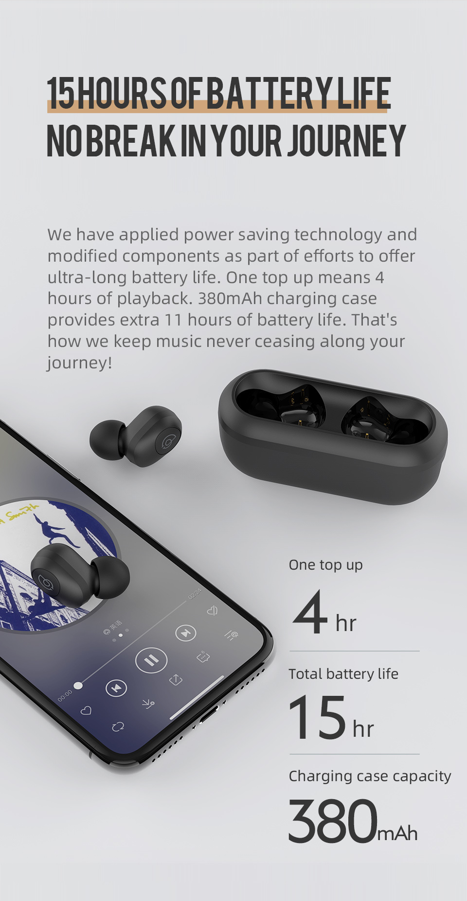3D Stereo Bluetooth Earphones Automatic Pairing Mini Tws Wireless Earbuds (with Built-in Cable charging Case)