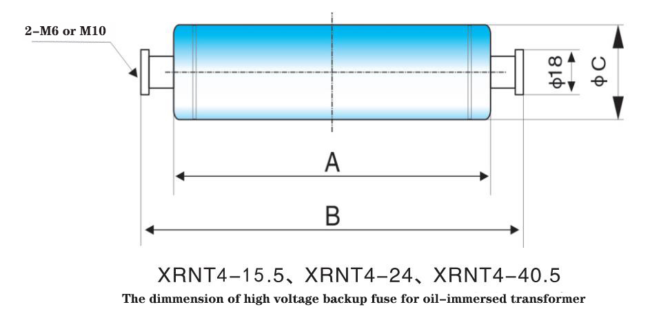 Oil-Immersed High Voltage Limit Current Back-up Bay-O-Net Fuse Elsp Fuse Model Cbuc17030c100