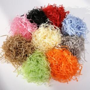 China Colorful Shredded Tissue Paper Packaging Raffia Paper Gift Packaging Material on sale 