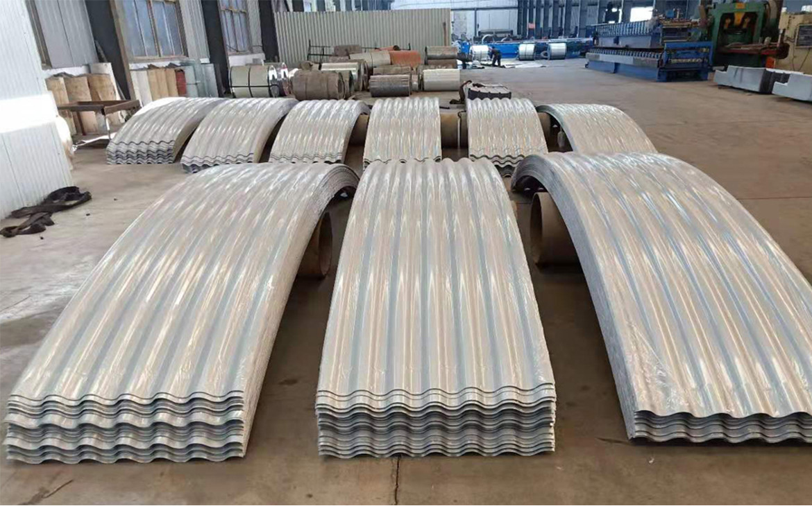 Wave Shaped Color Coated Steel Roof Sheet large stock wholesale price