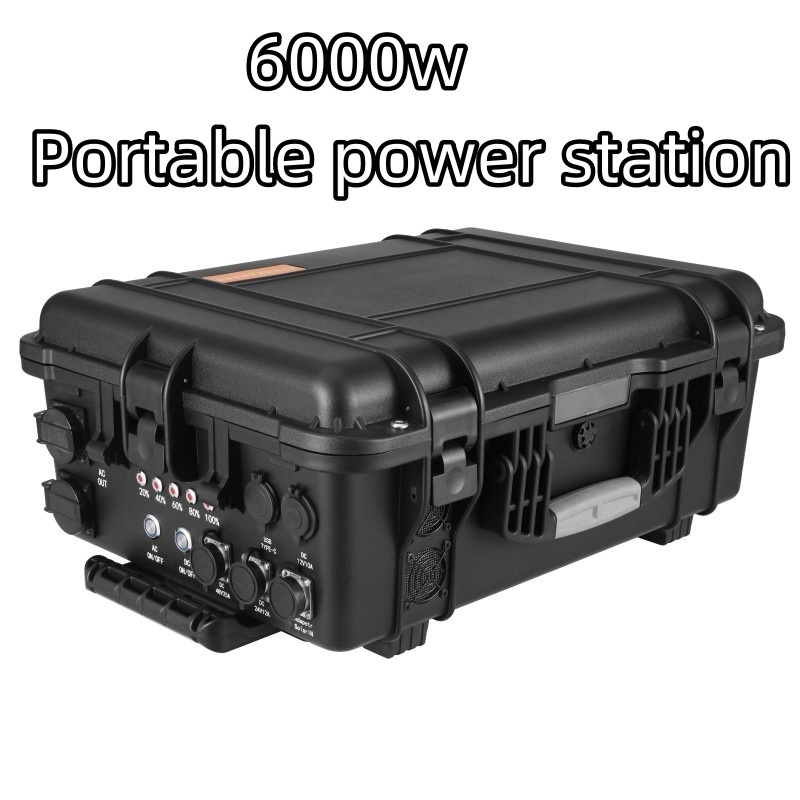 Hot Products 6000W Large Capacity Multi-Functional Portable Solar Generator Emergency Power Station, Suitable for Family and Camping Use