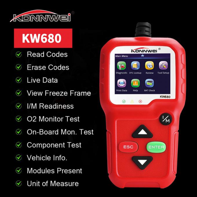 AL319 car engine tester KONNWEI unique design KW680 car diagnostic tool scanner support XP WIN7 WIN8 WIN10 system
