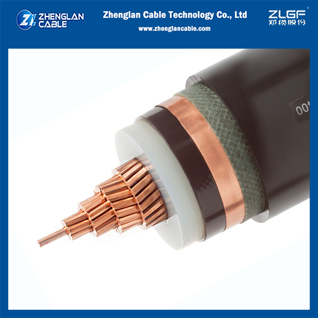 15kv 133% XLPE insulated Copper tape screened PVC sheathed power cable 1x500MCM