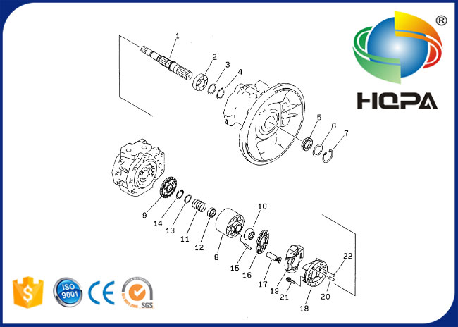 708-2L-00151 708-2L-00052 708-2L-00053 Hydraulic Main Pump Seal Kit for PC200-6H