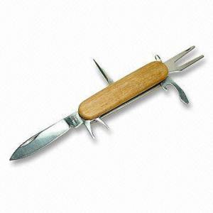 China Fancy Golf Knife with Wooden Handle on sale 