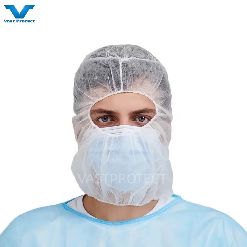 Factory Disposable Protective Polypropylene Non-Woven PP Ninja Astronaut Space Balaclava Cover Head Hood